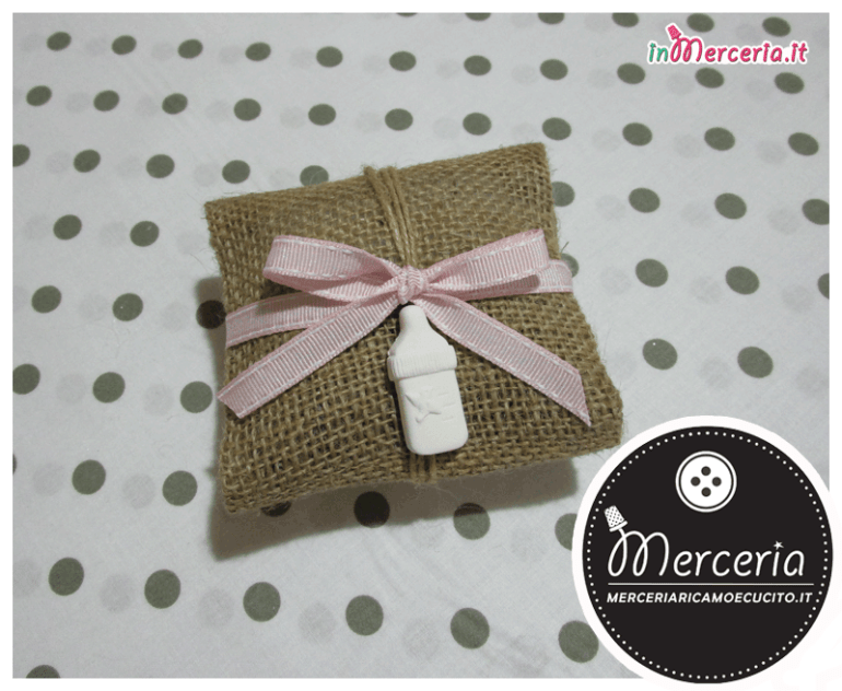 Sacchetto bomboniera con lavanda e gessetto