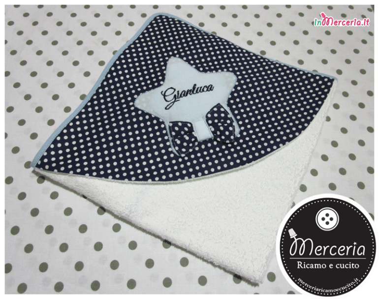Accappatoio pois con stella per Gianluca