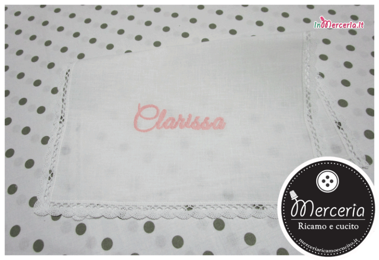 Camicina e asciugamani battesimo in lino per “Clarissa"