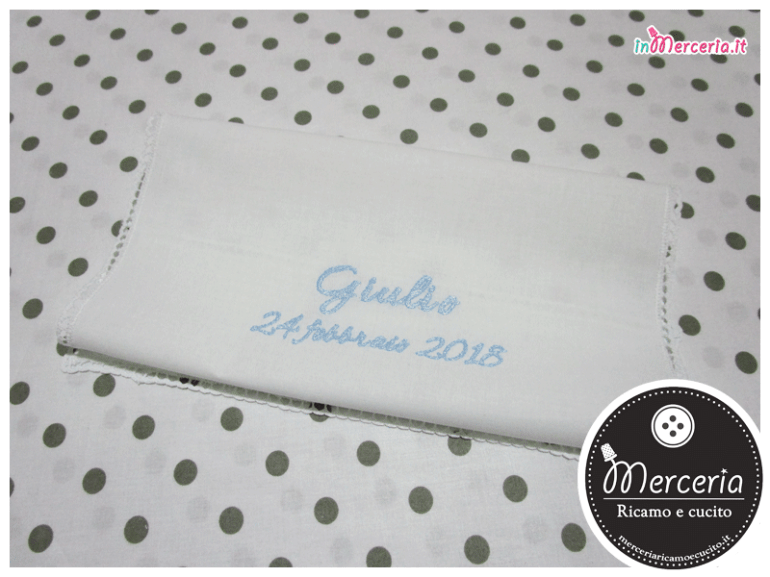 Asciugamano in cotone con merletto per Giulio