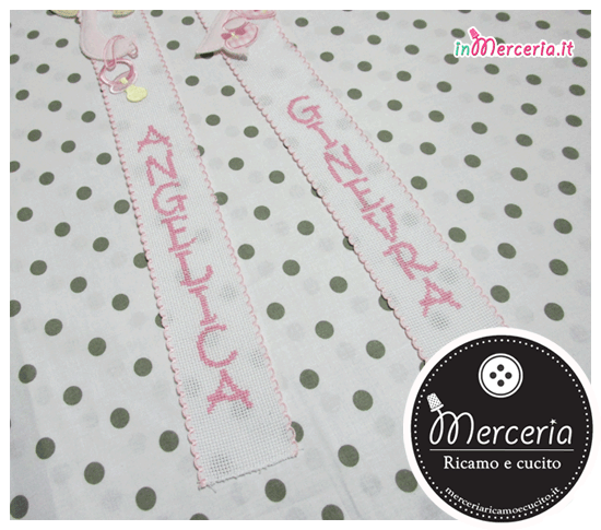 Fiocco nascita rosa “Siamo Arrivate” per le gemelle “Angelica” e “Ginevra”