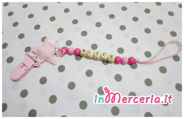 Catenella portaciuccio con stellina per "Alice"