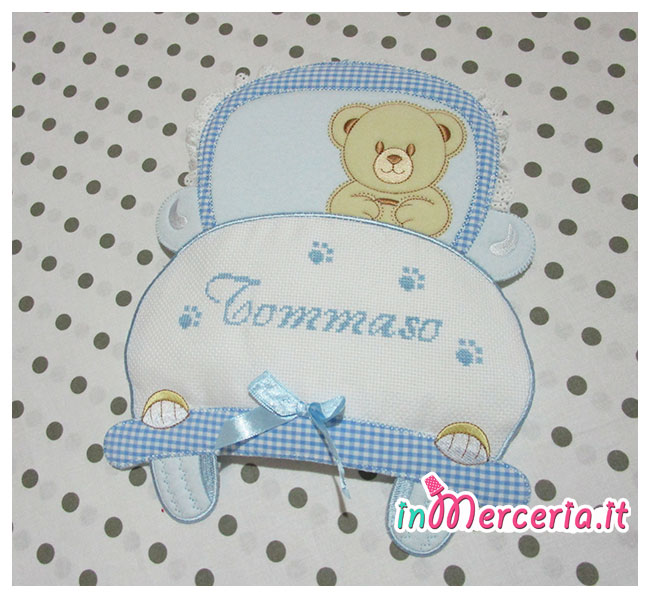 Fiocchi nascita macchina celeste per Tommaso