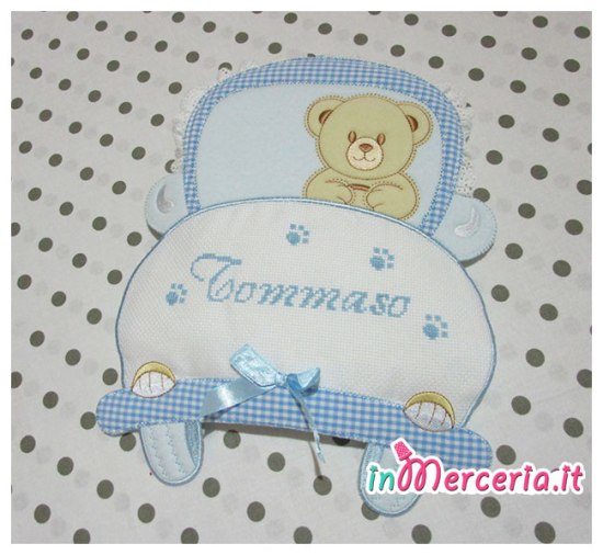 Fiocchi nascita macchina celeste per Tommaso