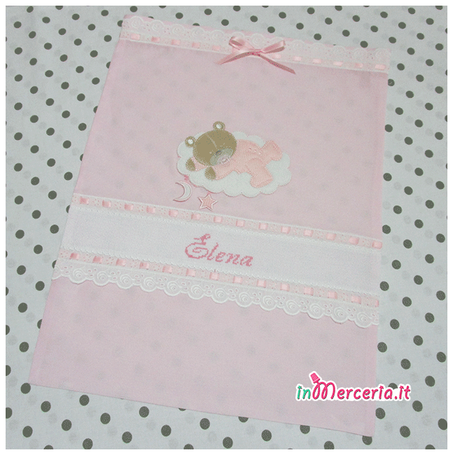 Sacchetti nascita e asilo elegnati con orsetti per Elena