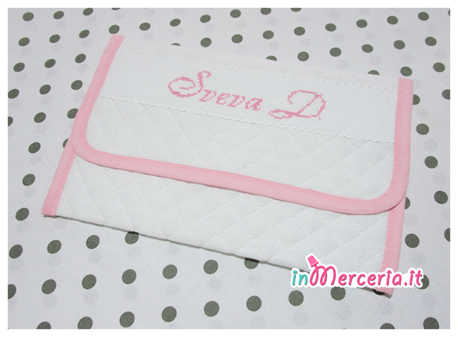 Sacchi e bustine nascita e asilo trapuntate per Vittorio, Sveva e Niccolò