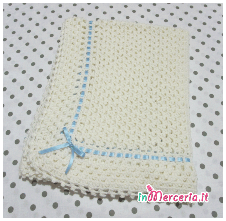 Copertina culla per neonato in lana