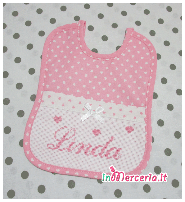 Set per nascita – Corredino con coperta in pile, sacchetto, fiocco nascita, bavette porta biberon e ciuccio, orsetto, beauty e doudou per Linda