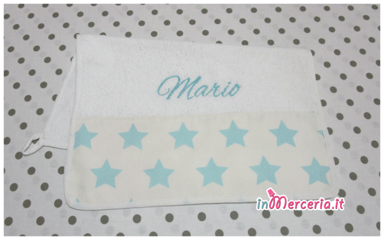 Set asilo - Asciugamano. tovaglietta e bavaglia per Mario