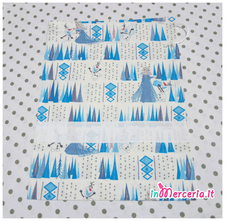 Set asilo Frozen - Sacchetto, asciugamano e bavetta