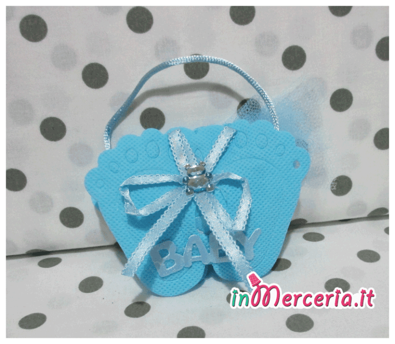 Bomboniera portaconfetti piedini Baby