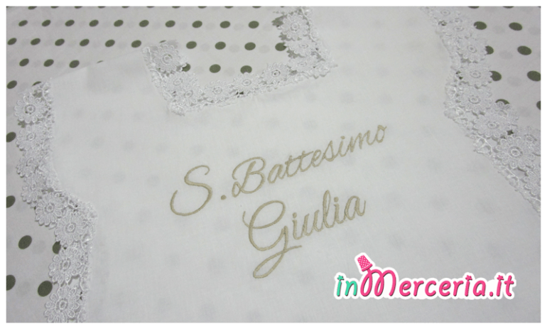 Camicina battesimo in cotone con margherite per Giulia