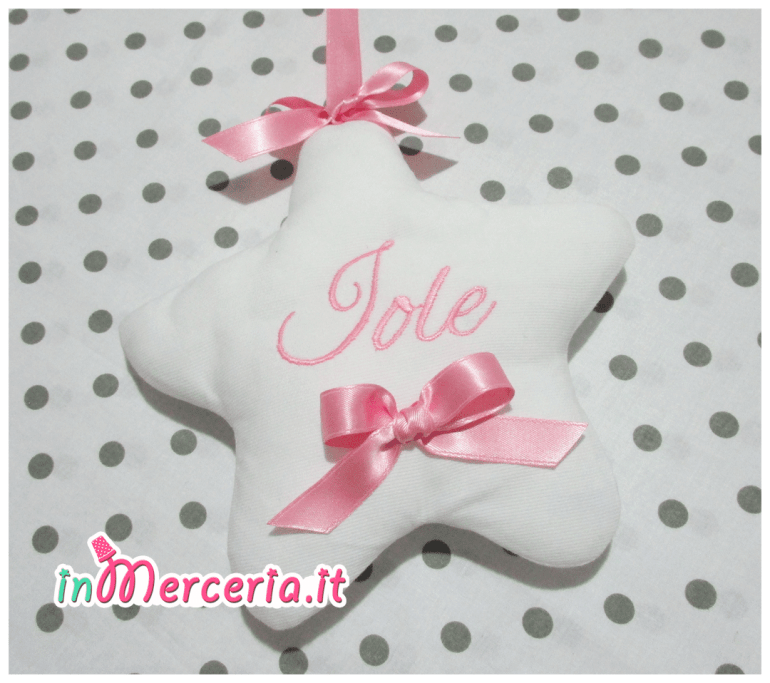 Fiocco nascita sacco con orsetto “È nata” per Iole