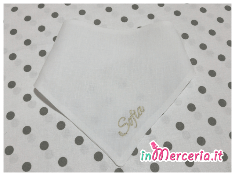 Bavetta bandana in lino per Sofia