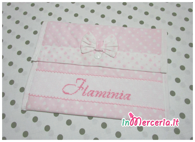 Set nascita e asilo - Sacchetti bustina a e bavetta per Flaminia