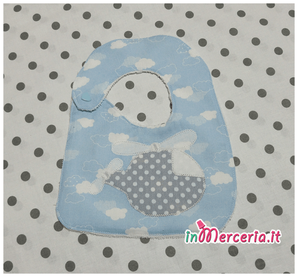 Bavaglia in cotone con elicottero