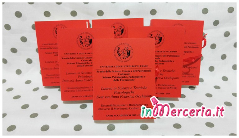 Bomboniere portaconfetti libro per Laurea in Scienze e Tecniche Psicologiche della “Dott.ssa Occhipinto”