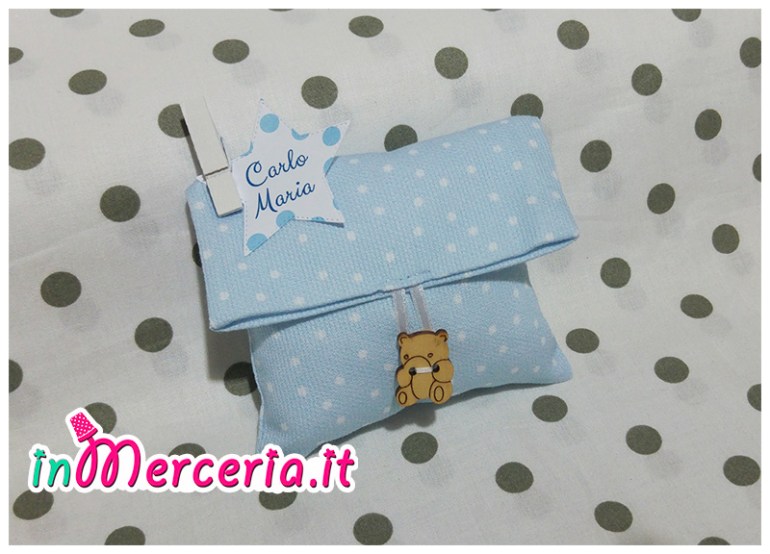 Bustina bomboniera portaconfetti con stella per "Carlo Maria"