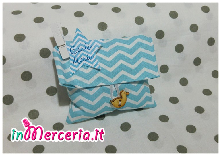 Bustina bomboniera portaconfetti con stella per "Carlo Maria"
