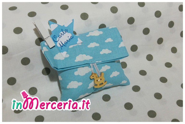 Bustina bomboniera portaconfetti con stella per "Carlo Maria"