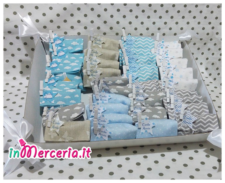 Bustina bomboniera portaconfetti con stella per "Carlo Maria"