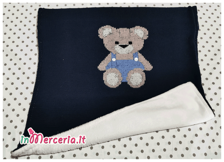 Copertina in lana con orsetto