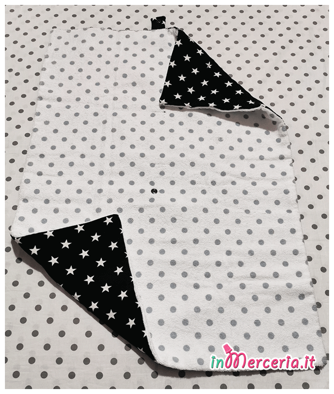 Fasciatoio da viaggio portatile e berretto neonato in jersey fantasia con stelle