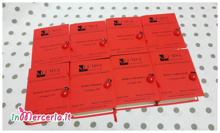 Bomboniere portaconfetti libro per Laurea Magistrale in Giurisprudenza della “Dott.ssa Urro"”