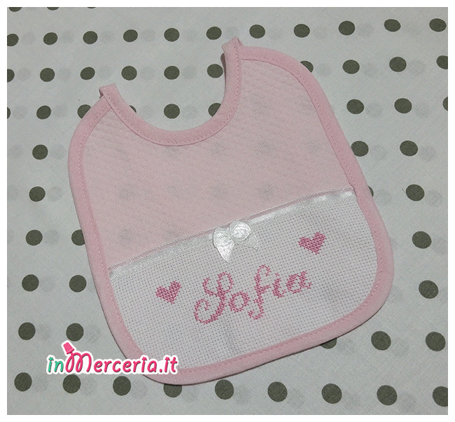 Set nascita - Fiocco nascita con palloncini cuore, fascia capelli e bavette per Sofia