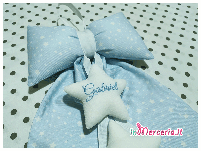 Fiocco nascita con stelle per Gabriel