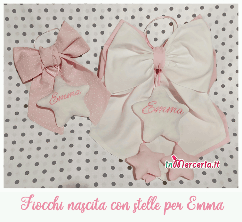 Fiocchi nascita con stelle per Emma