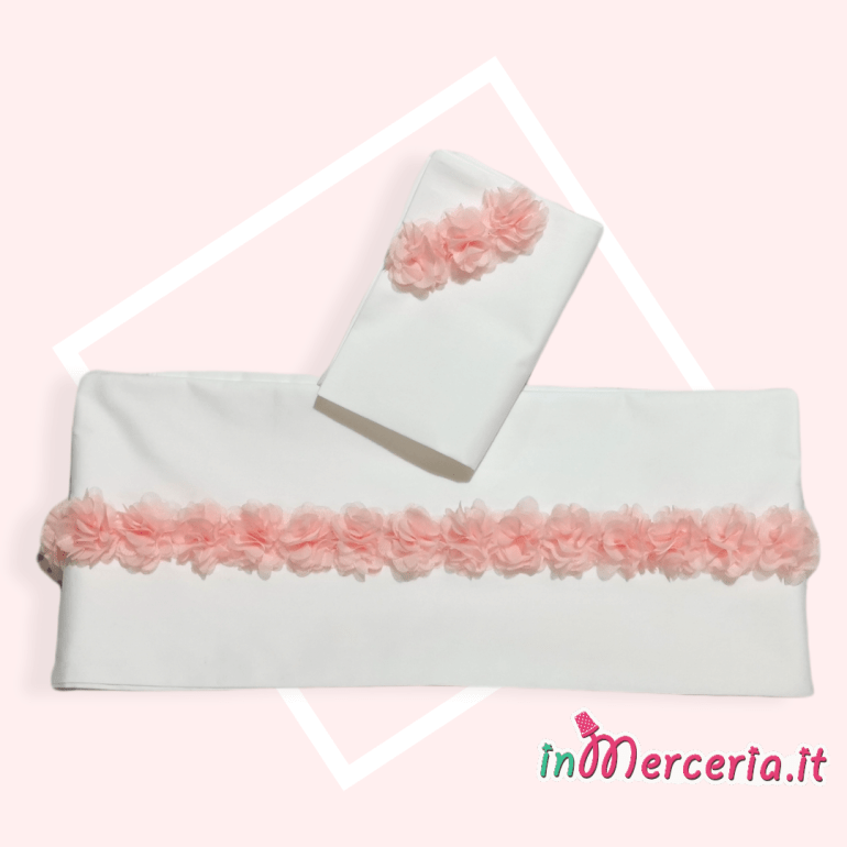 Set lenzuolino neonata con rose