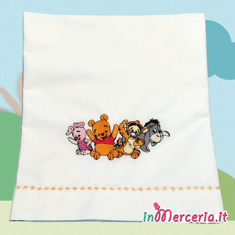 Set lenzuolino neonato con Winnie the Pooh e friends