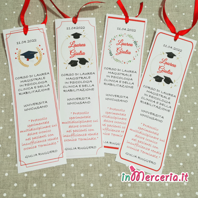 Segnalibro bomboniera laurea con matita