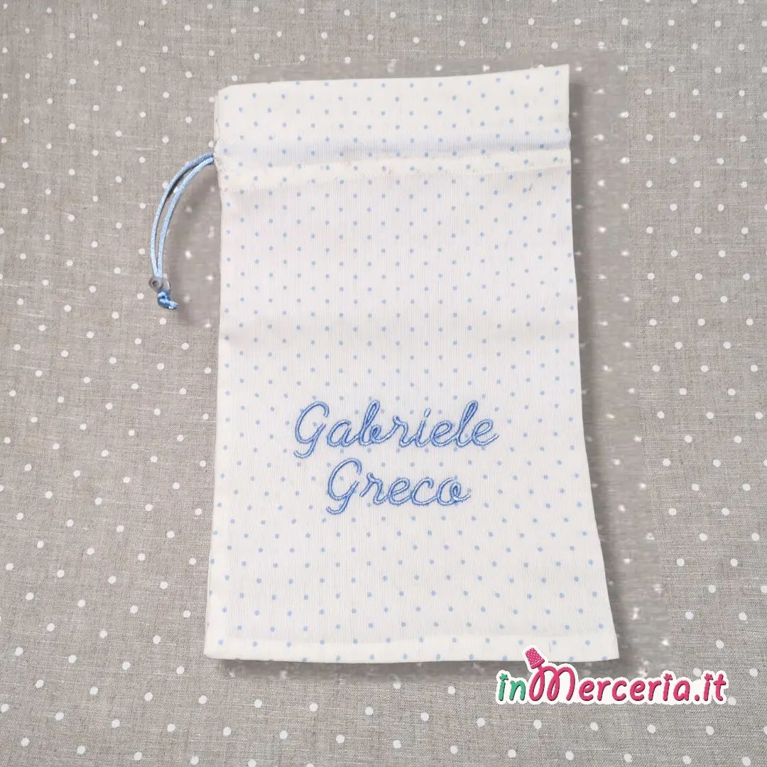 Sacchetto e sacchettino nascita e asilo animali dello zoo con scimmietta e leone per Gabriele