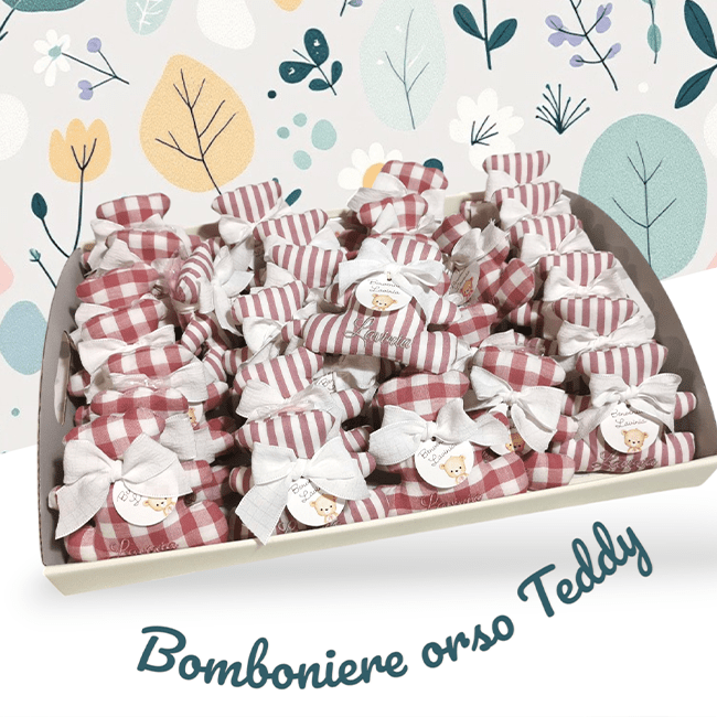 Bomboniere orsetto teddy con Lavinia