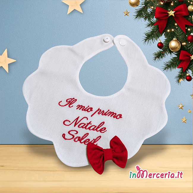 Bavetta fiore il mio primo Natale con fiocchetto Soleil