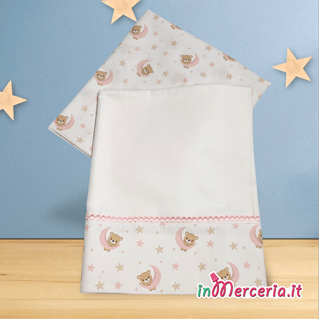Set lenzuolino neonato orsetto su luna 1