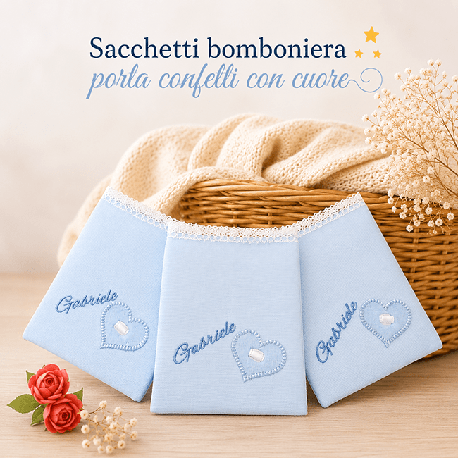 Sacchetti porta confetti personalizzati con nome Gabriele